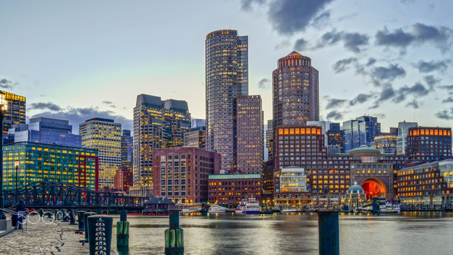 Boston City Water Reflection img